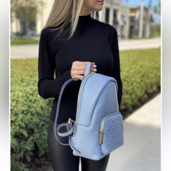 Michael Kors Erin Studded Women's Bag - Pale Blue, Medium - Picture 13 of 15